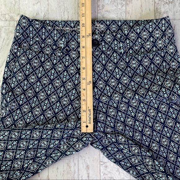 St John’s Bay Blue Teal Straight Leg Mosaic Medallion Print Pants Size 6 P - Picture 13 of 15